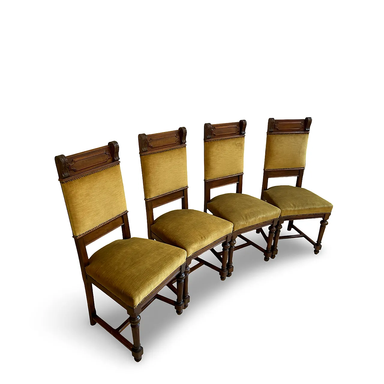 set of four Victorian dining chairs 14