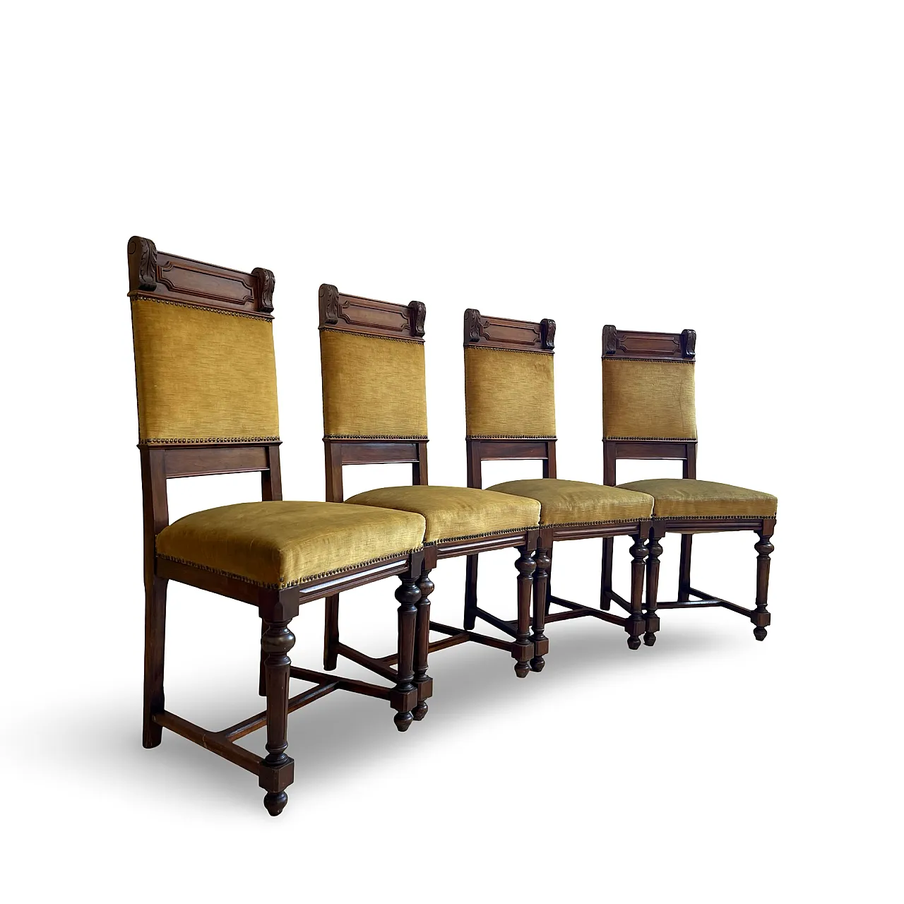 set of four Victorian dining chairs 17