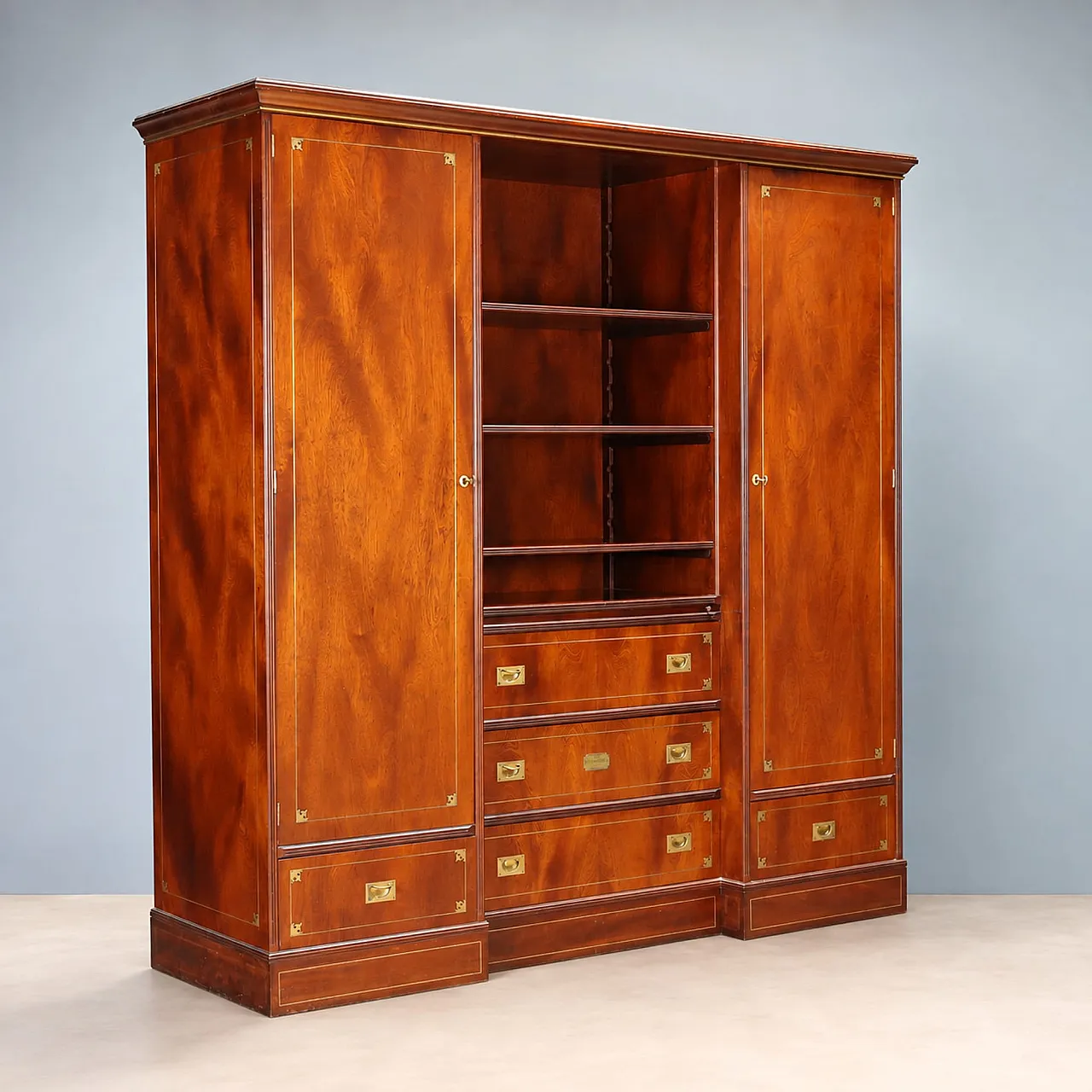 Navy style mahogany wardrobe, The Great Estern, 20th century 1