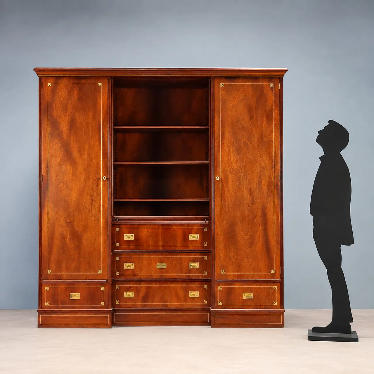 Navy style mahogany wardrobe, The Great Estern, 20th century 2