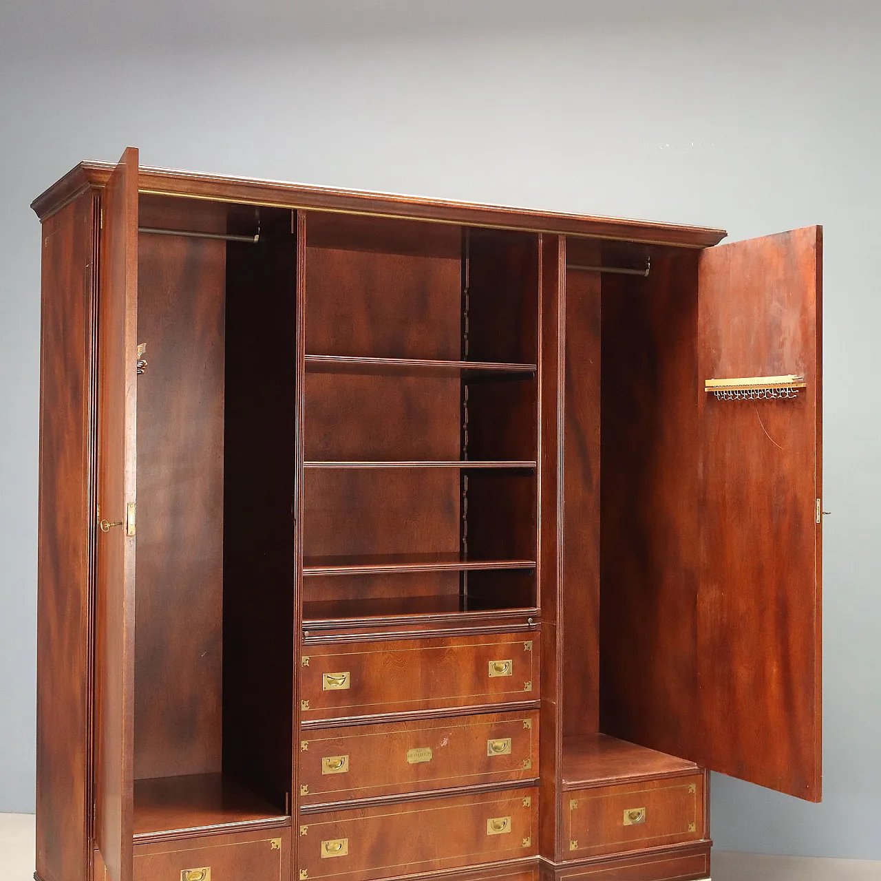 Navy style mahogany wardrobe, The Great Estern, 20th century 3