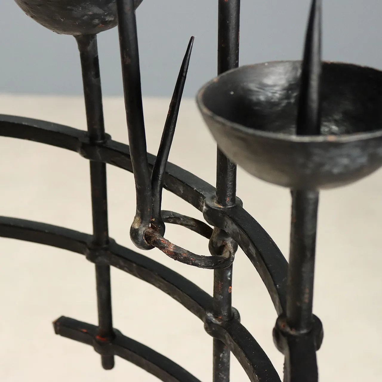 Wrought iron chandelier by Alberto Gerardi, 19th century 5