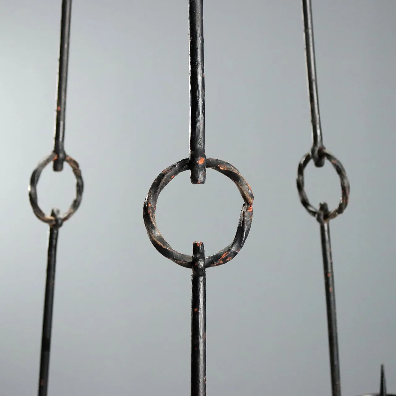 Wrought iron chandelier by Alberto Gerardi, 19th century 6