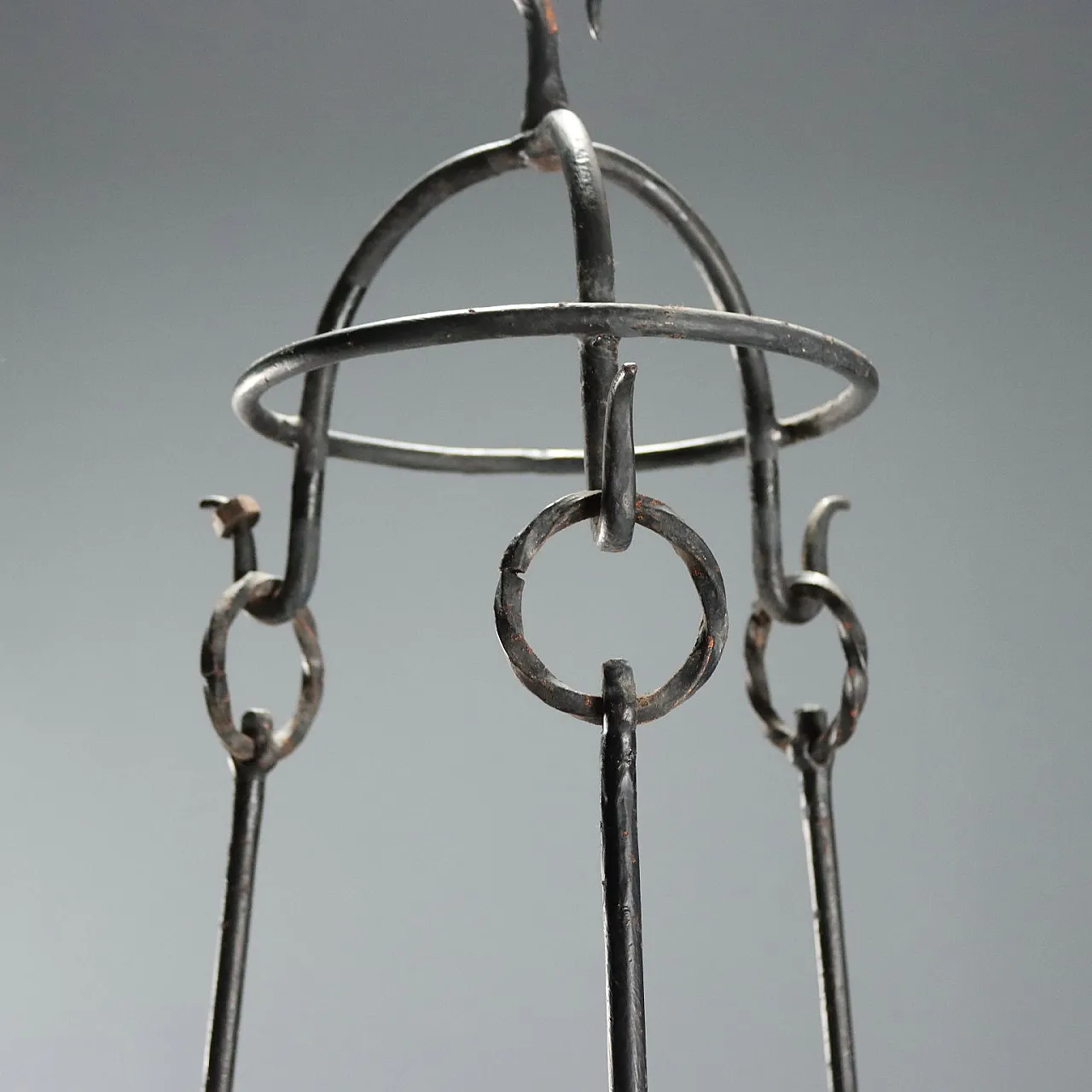 Wrought iron chandelier by Alberto Gerardi, 19th century 8