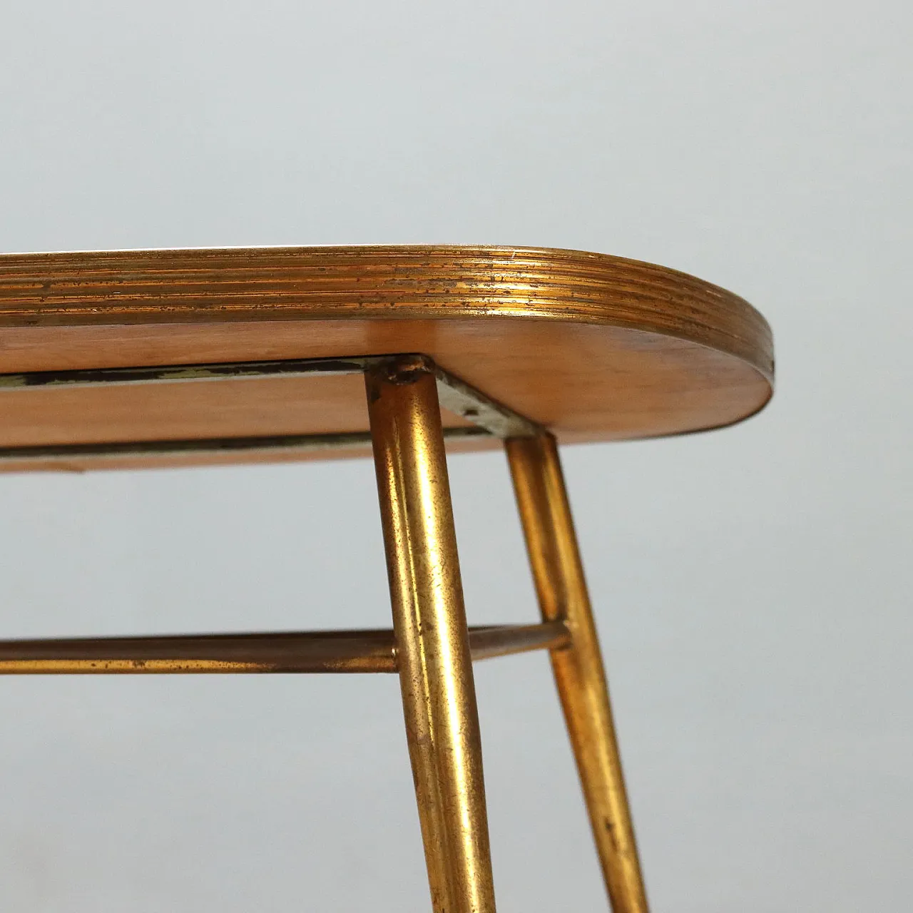Brass and glass coffee table, 1950s 4