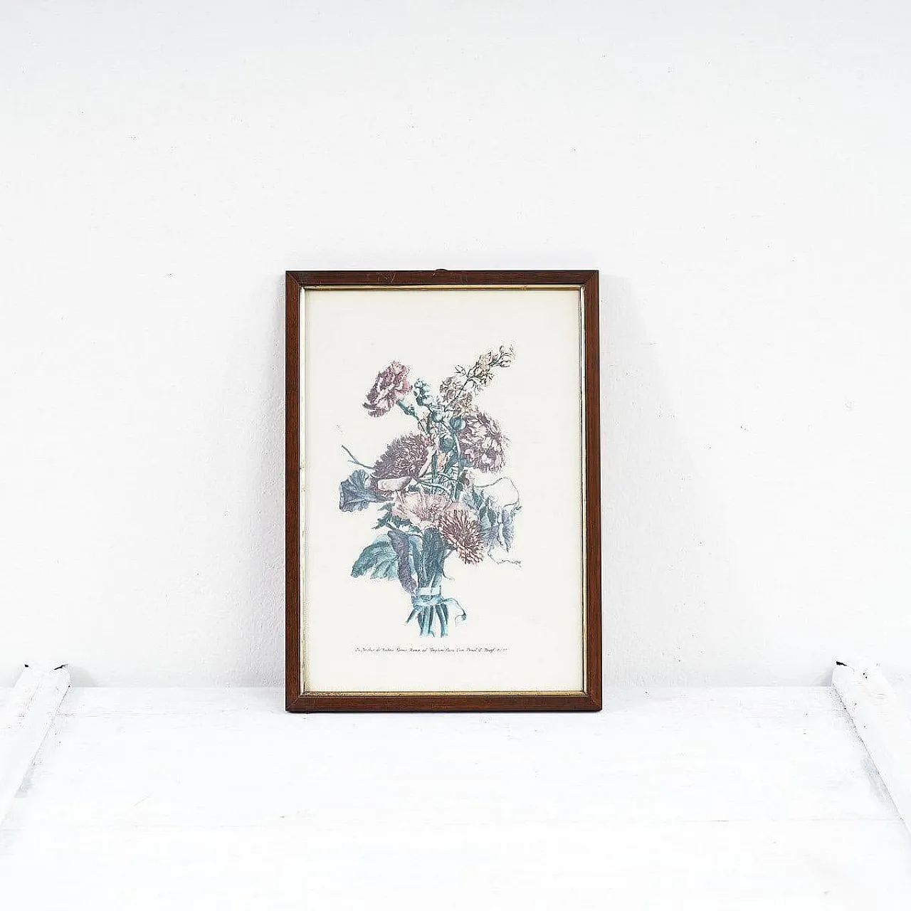Sconosciuto, stampa floreale botanica, anni '40, legno 1