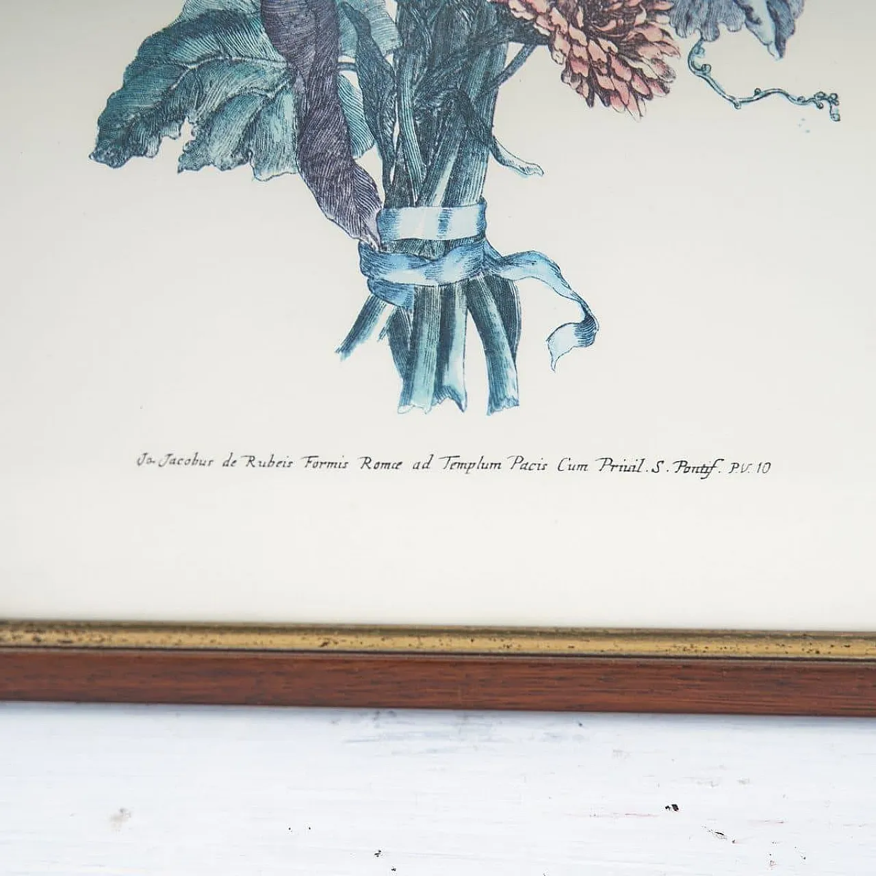 Sconosciuto, stampa floreale botanica, anni '40, legno 2