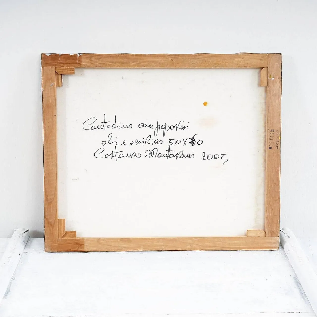 Costanzo Mantovani, Contadino con fiori, Olio su tela, '900 4