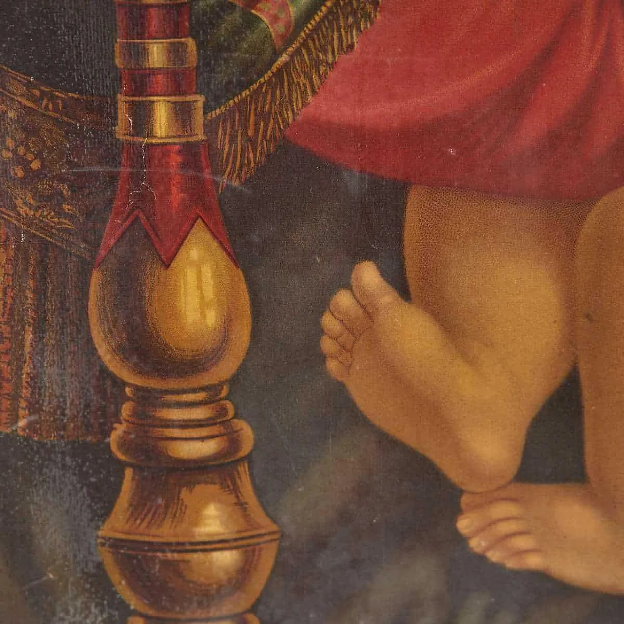 Da Raffaello Sanzio, Madonna Della Sedia, Oleografia con cornice, '900 3