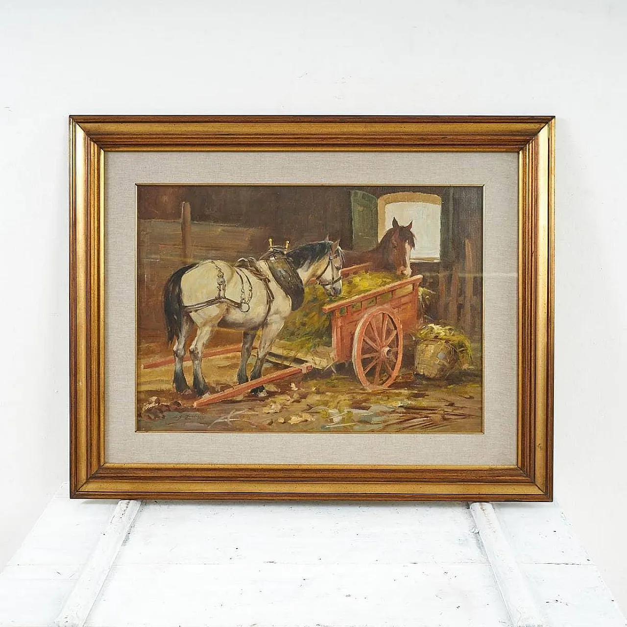 Rinaldo Guizzardi, Senza titolo, anni '70, Olio su tavola, con cornice 1