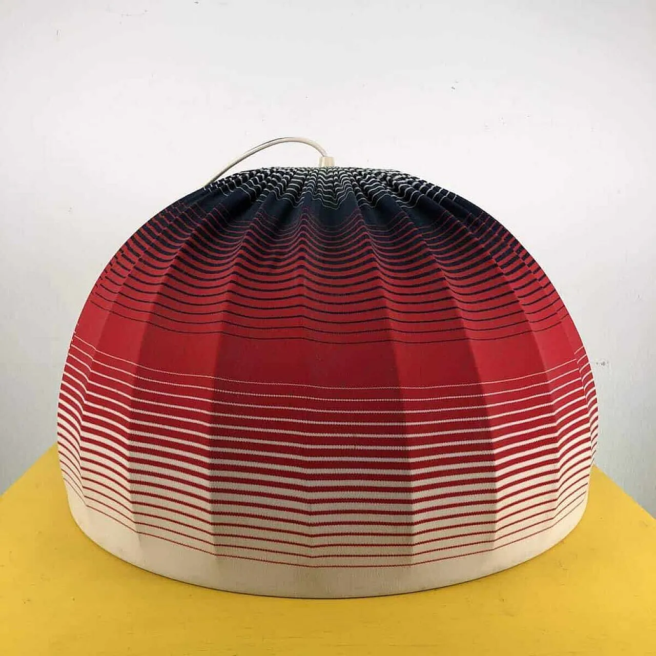 Optical Fabric Pendant light shade, 1940s 1