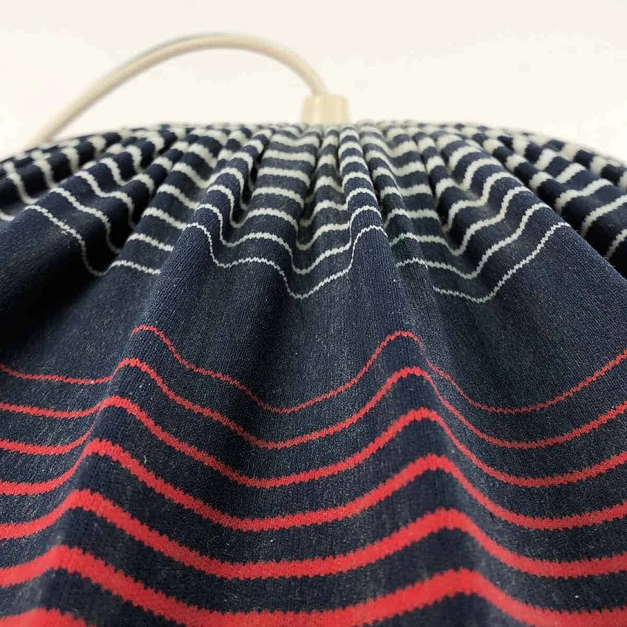 Optical Fabric Pendant light shade, 1940s 4