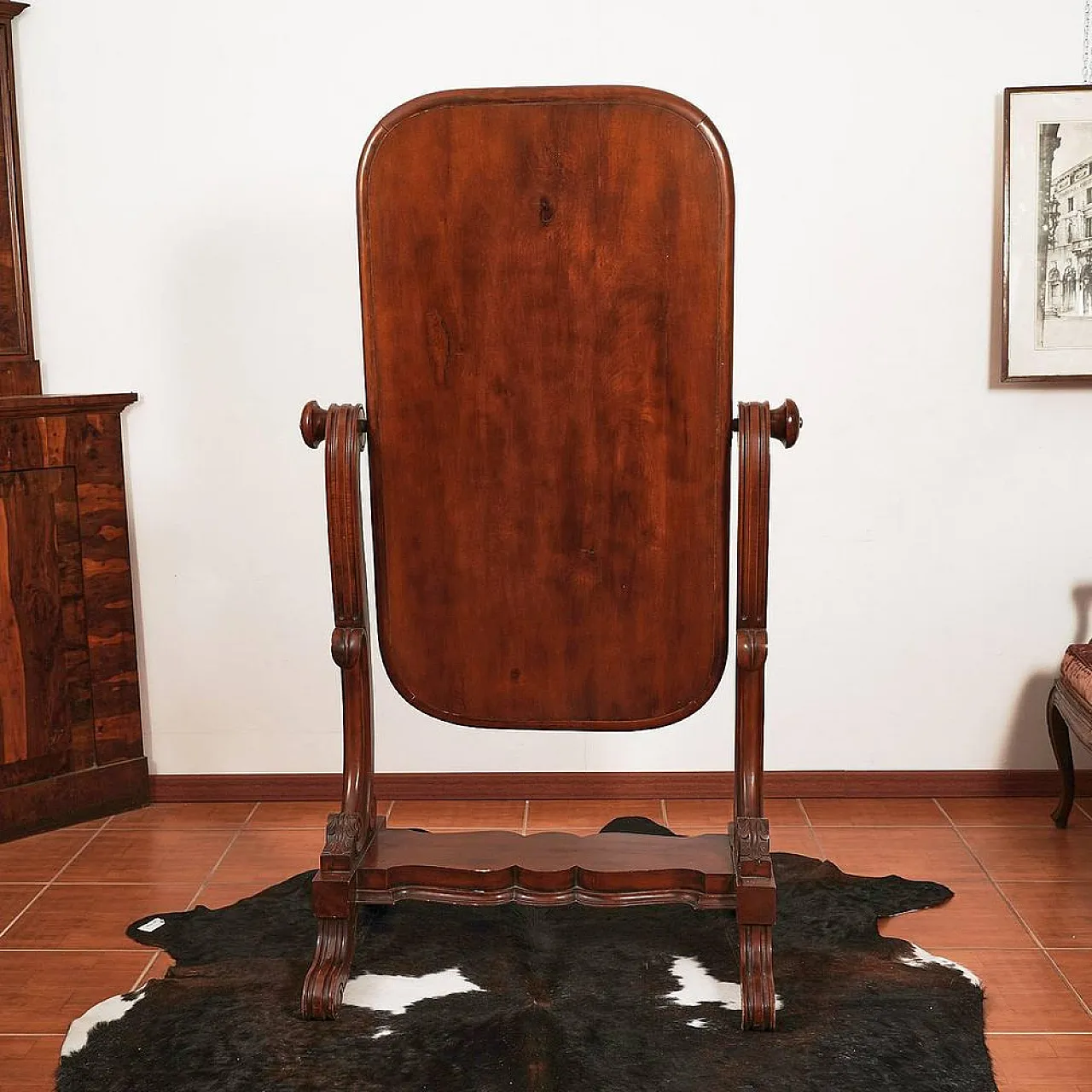 Specchio Psiche con cornice in legno, '900 8