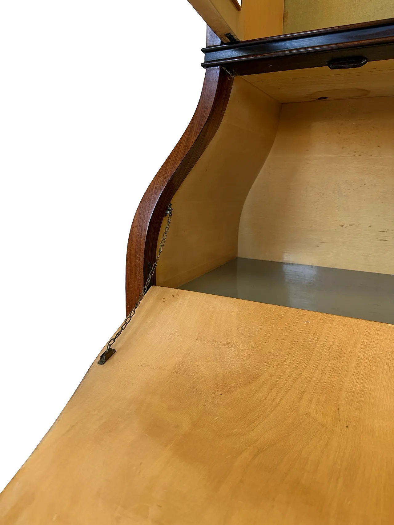 Italian Mid-Century Louis XV Style Marquetry Secrétaire Bookcase, 1960 18