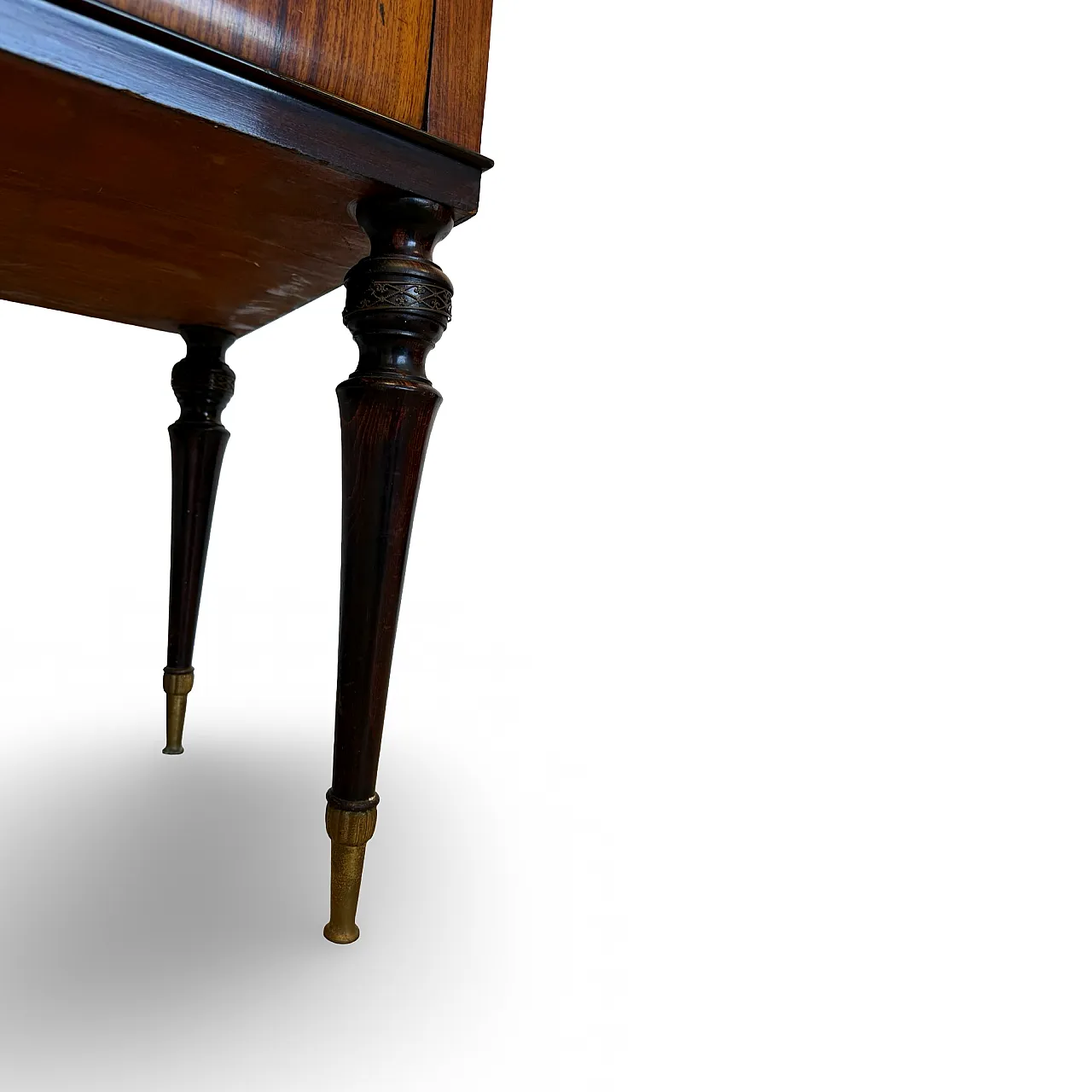 Italian Mid-Century Louis XV Style Marquetry Secrétaire Bookcase, 1960 25