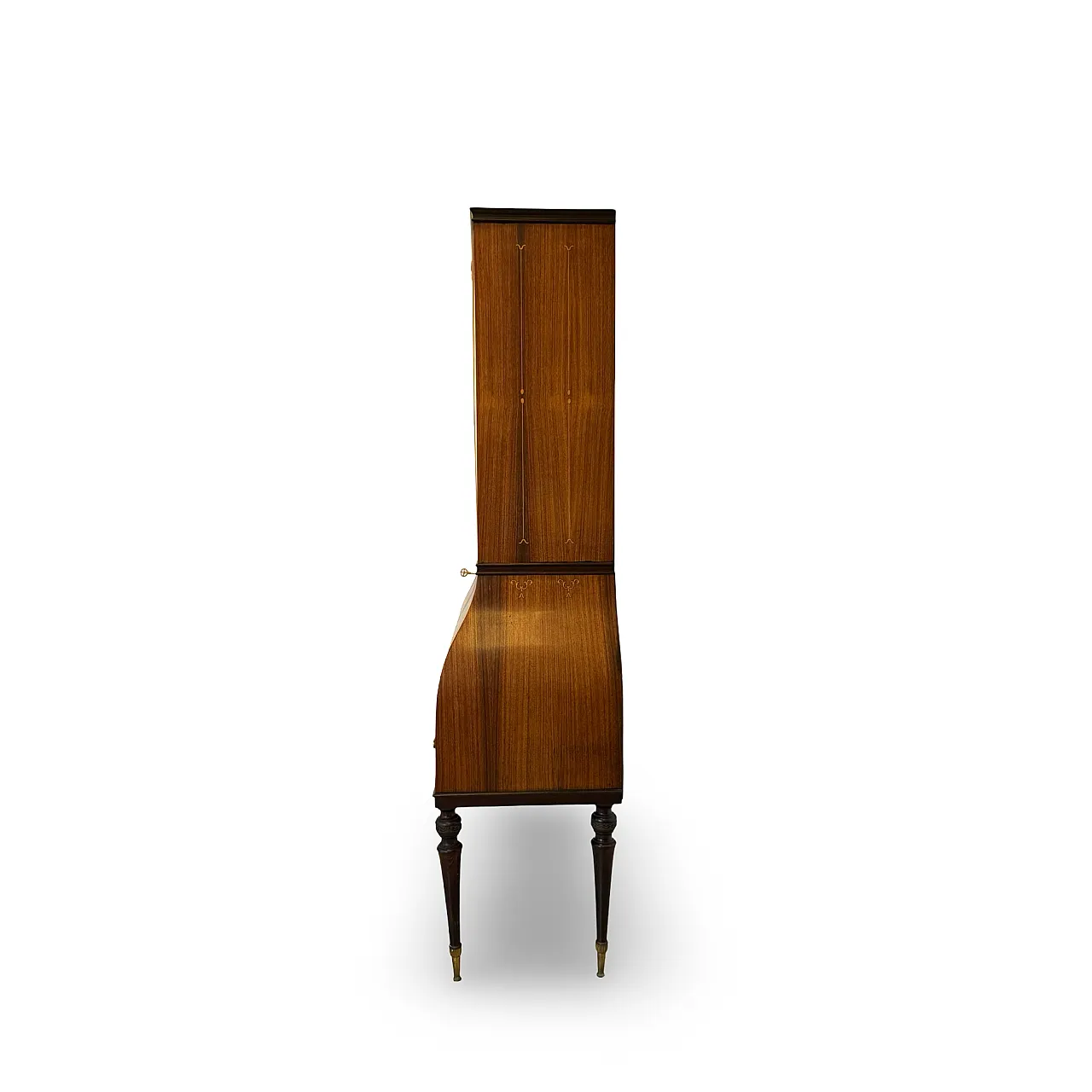 Italian Mid-Century Louis XV Style Marquetry Secrétaire Bookcase, 1960 34