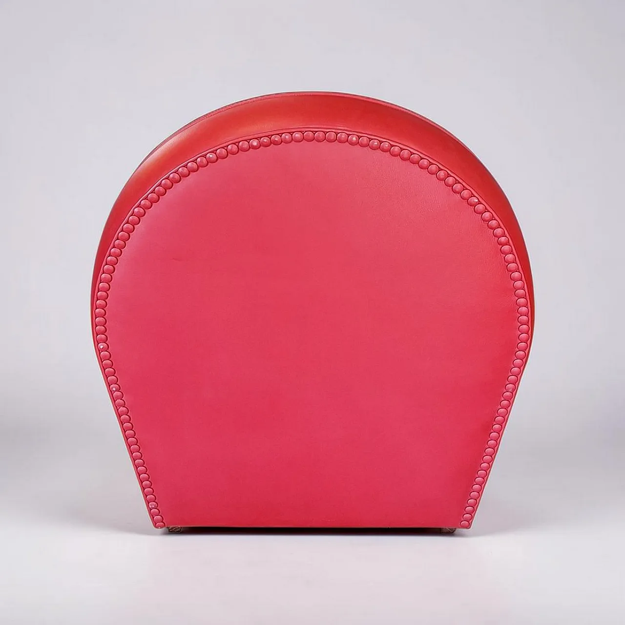 Red leather Vanity Fair lounge chair from Poltrona Frau, 1990s 4