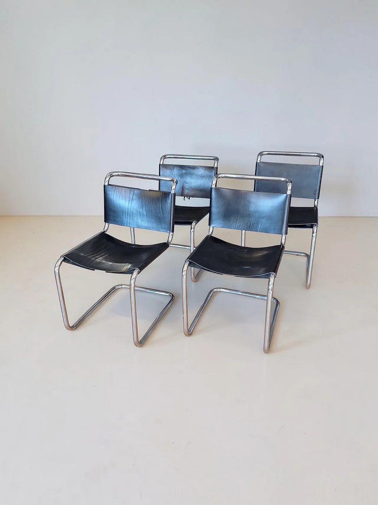 4 Spoleto Cantilever chairs from Knoll International, 1970s 1