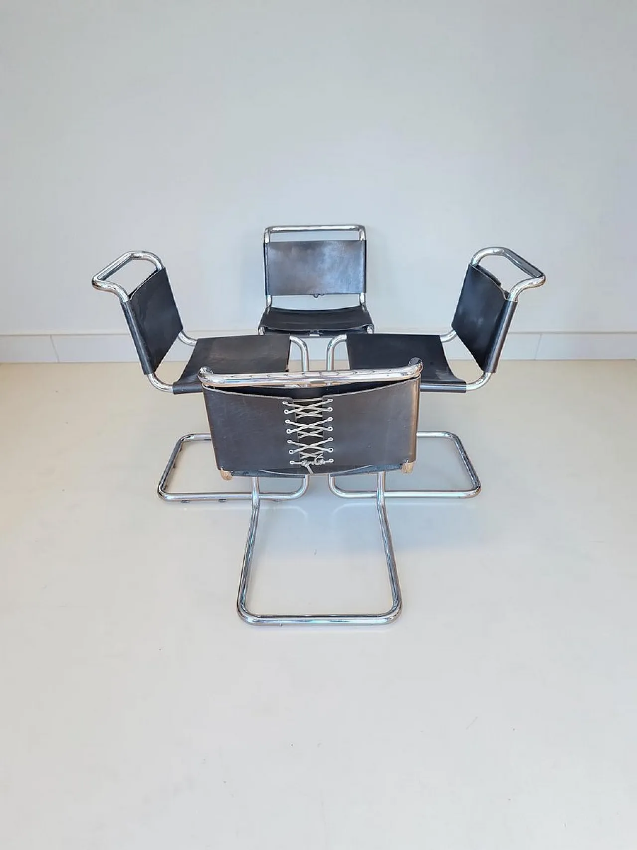 4 Spoleto Cantilever chairs from Knoll International, 1970s 4