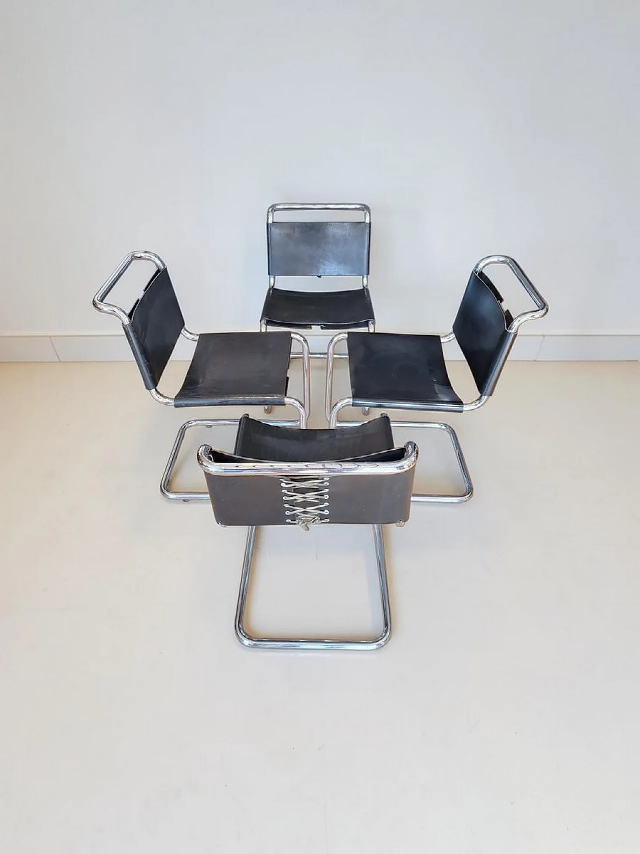 4 Spoleto Cantilever chairs from Knoll International, 1970s 7