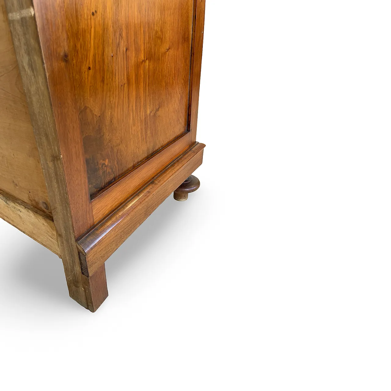 Italian Antique Walnut Chest of Drawers with Lion-Mask Bronze Handles 60