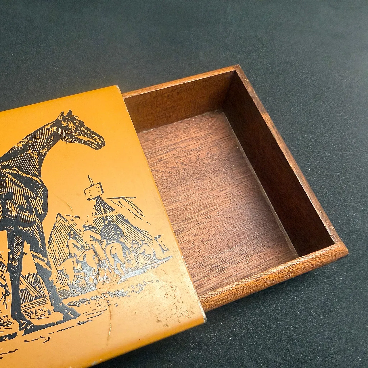 Mid-Century Modern metal and wood box, 1960s 4