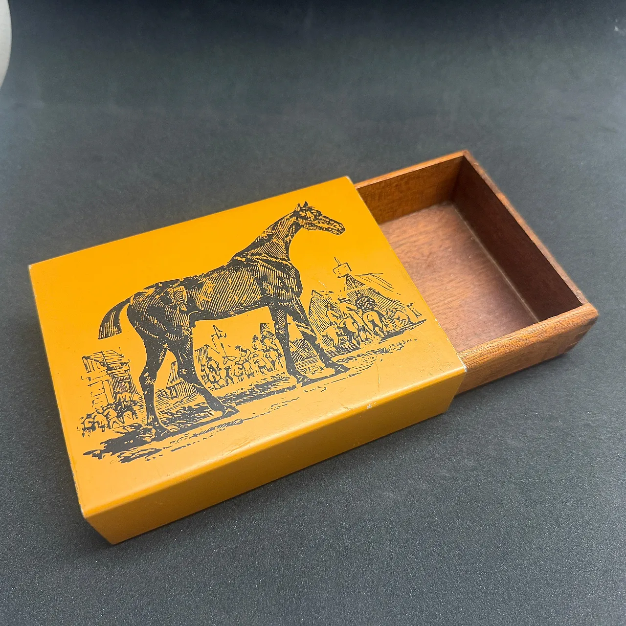 Mid-Century Modern metal and wood box, 1960s 6