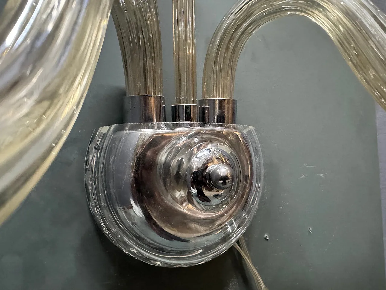 3 Murano glass wall lights by Barovier, 1950s 5