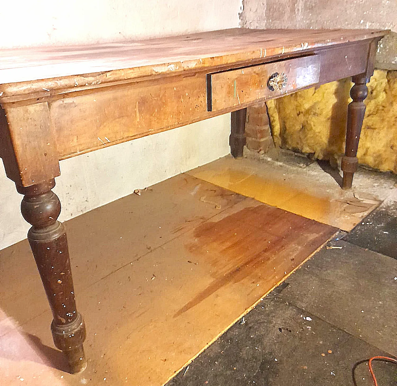 Italian chestnut kitchen table, 1948 4