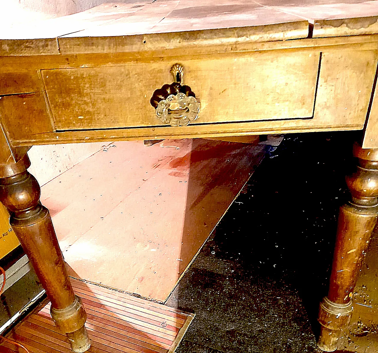 Italian chestnut kitchen table, 1948 5