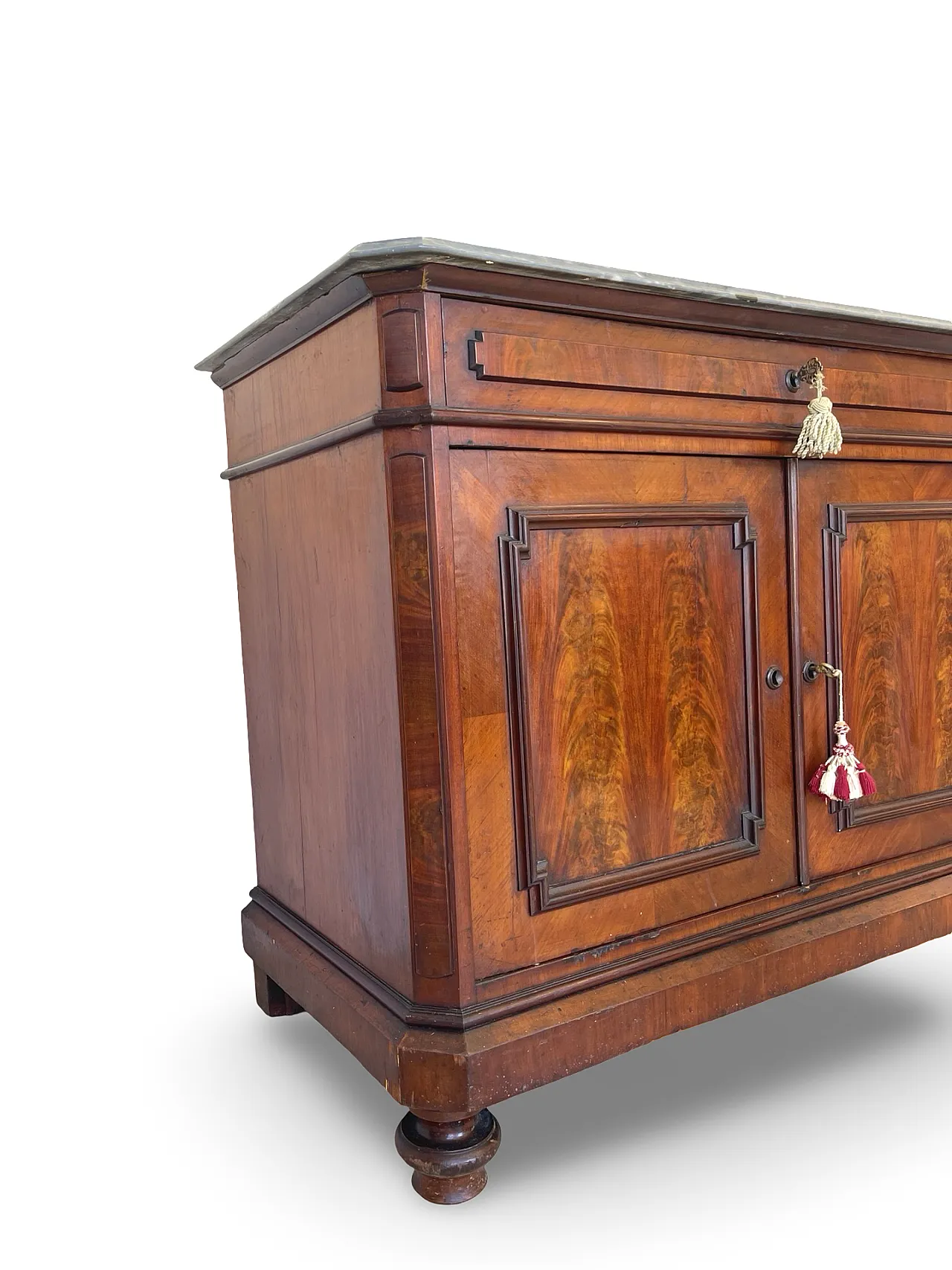 Umbertino chest of drawers in mahogany and walnut, 19th century. 23