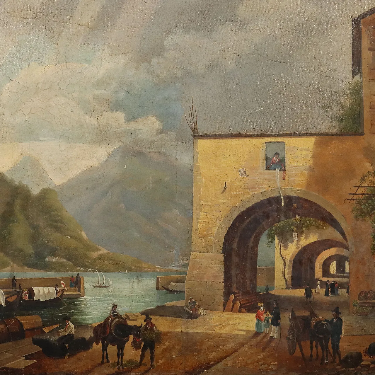 Painting by Giuseppe Canella, oil on canvas, 19th century 3