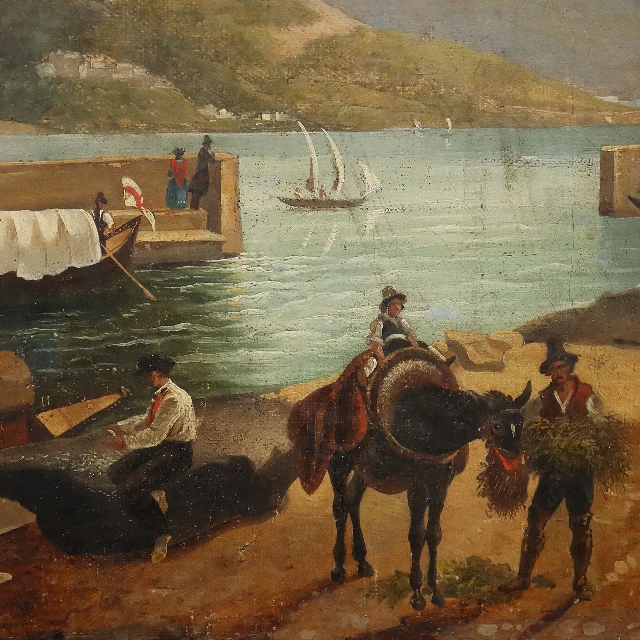 Painting by Giuseppe Canella, oil on canvas, 19th century 4