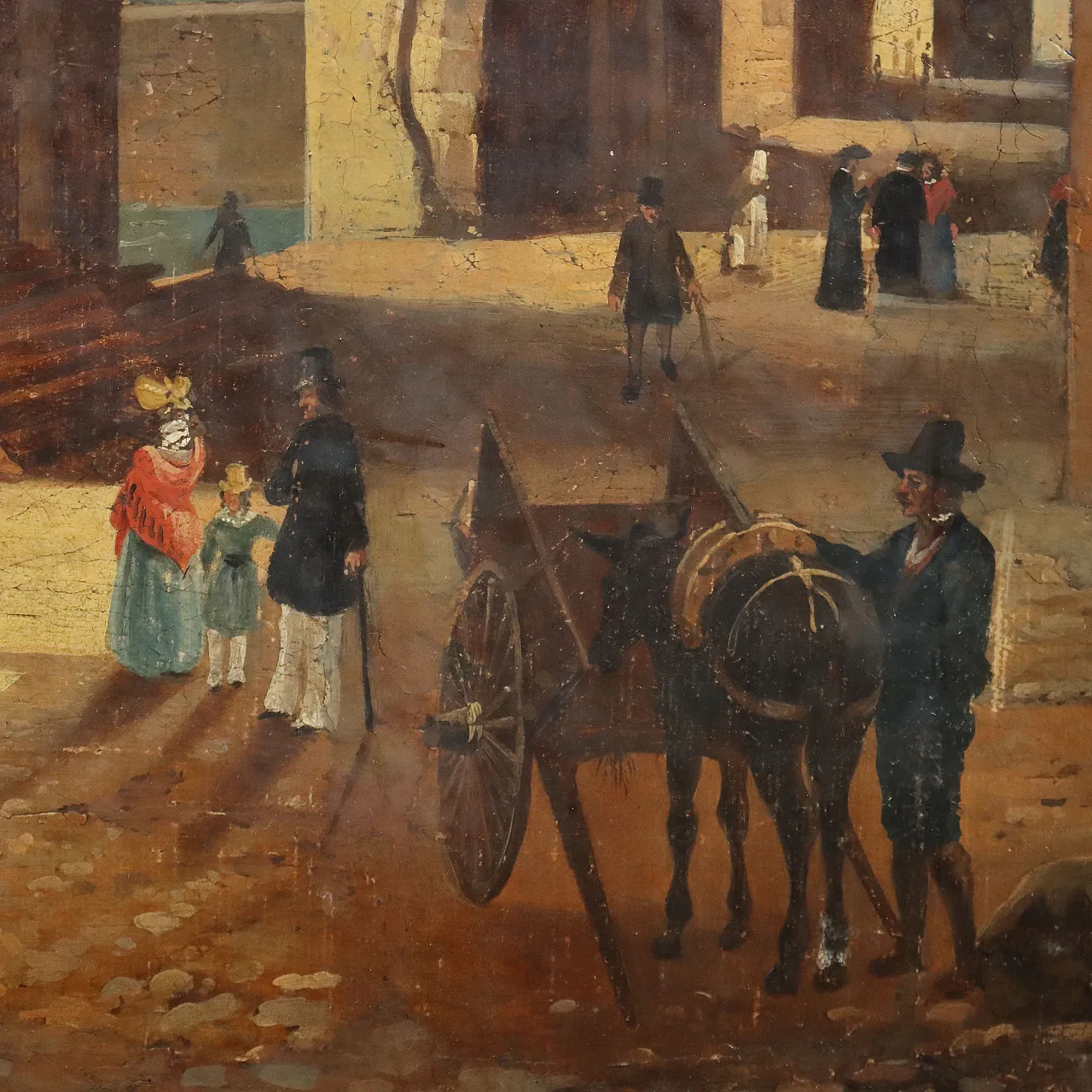 Painting by Giuseppe Canella, oil on canvas, 19th century 6