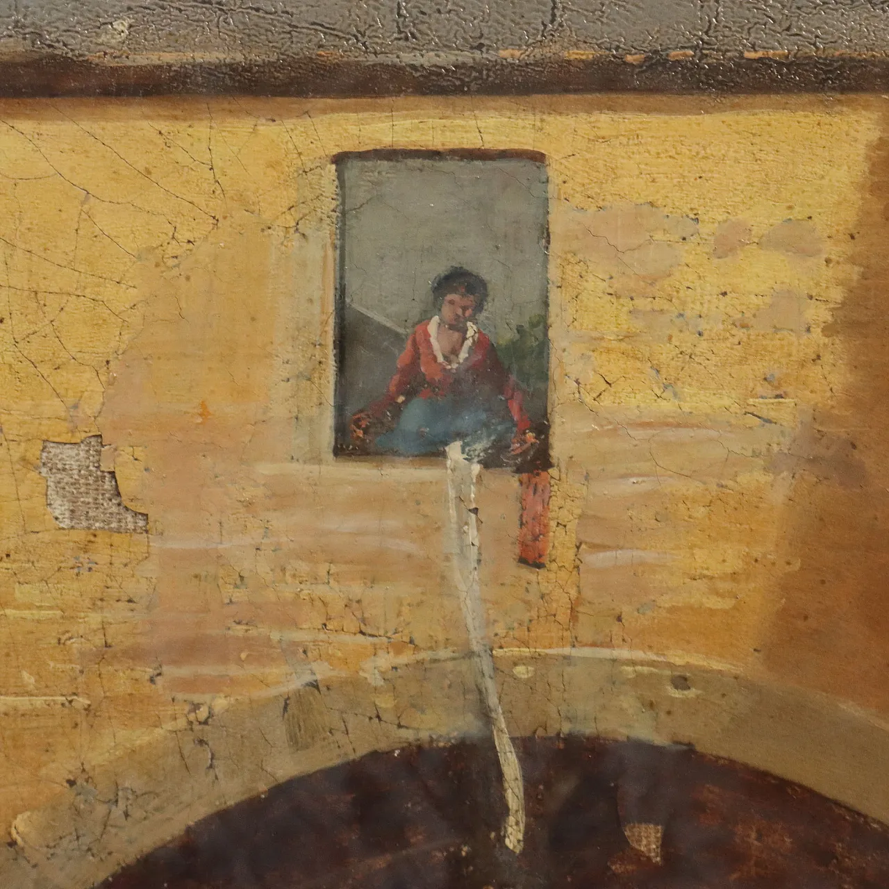 Painting by Giuseppe Canella, oil on canvas, 19th century 7