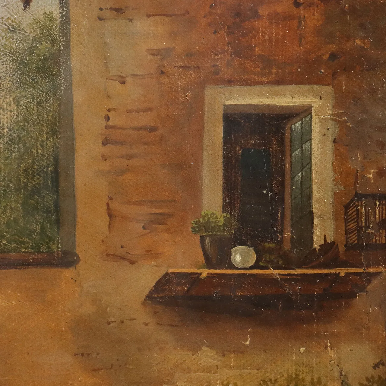 Painting by Giuseppe Canella, oil on canvas, 19th century 8