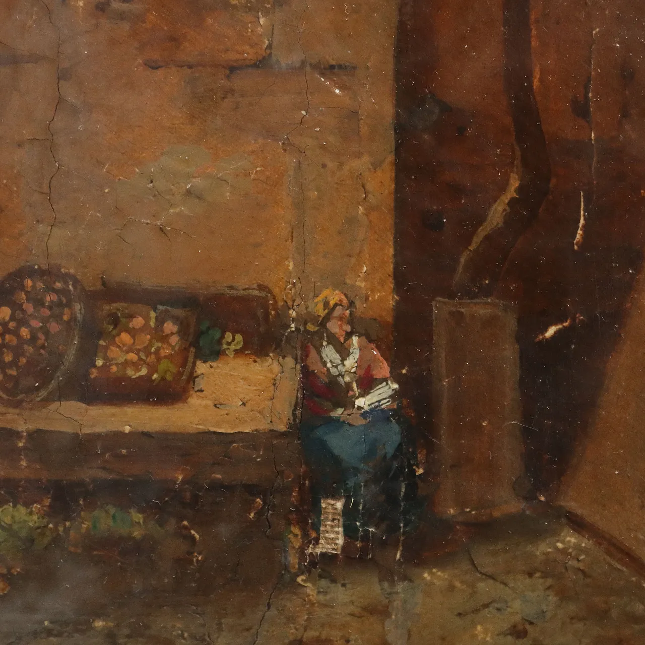 Painting by Giuseppe Canella, oil on canvas, 19th century 9