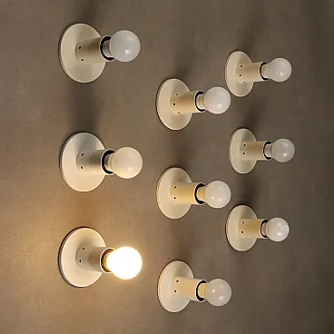 9 Appliques in metallo smaltato, anni '60