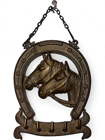 Brass horse keychain