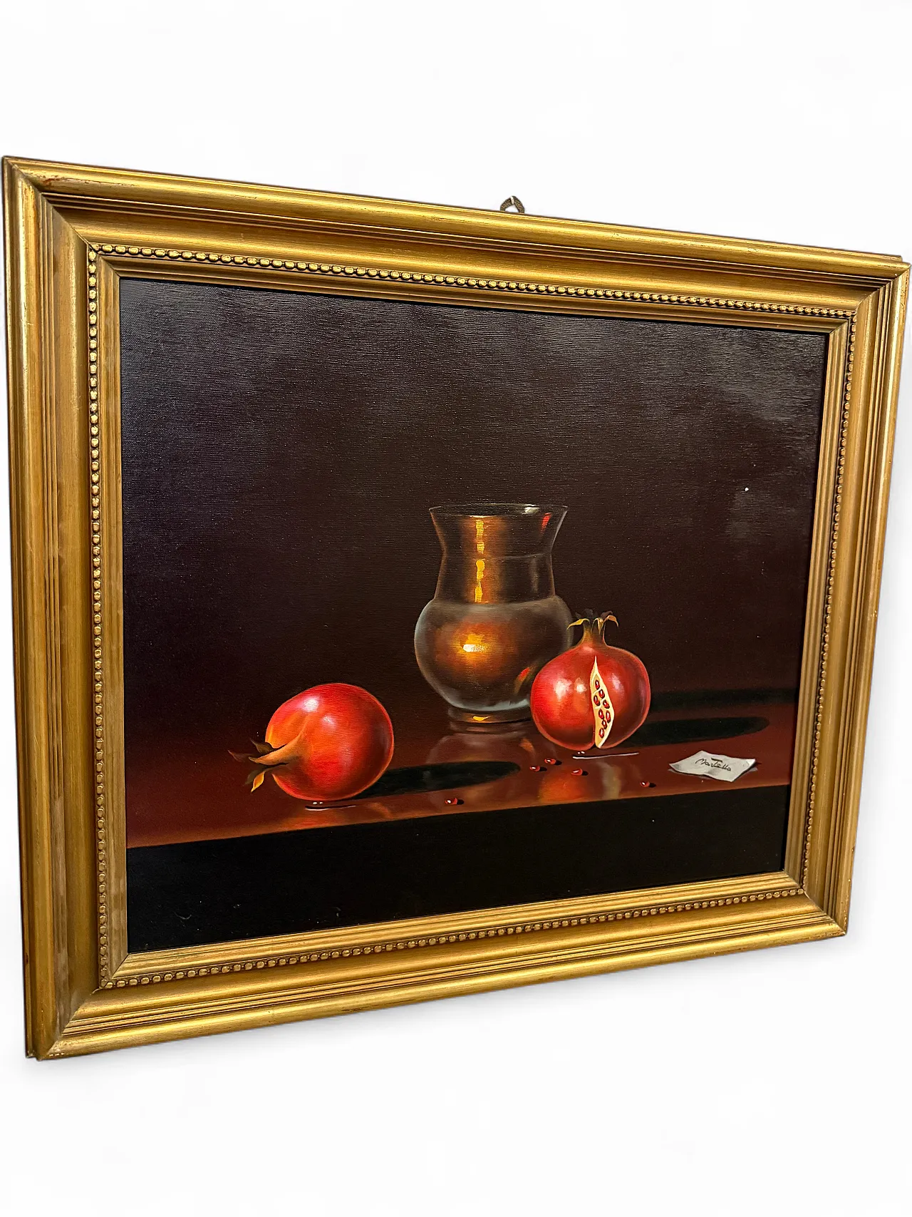 Oil painting on canvas, modern and contemporary art with pomegranates, 70x60 27