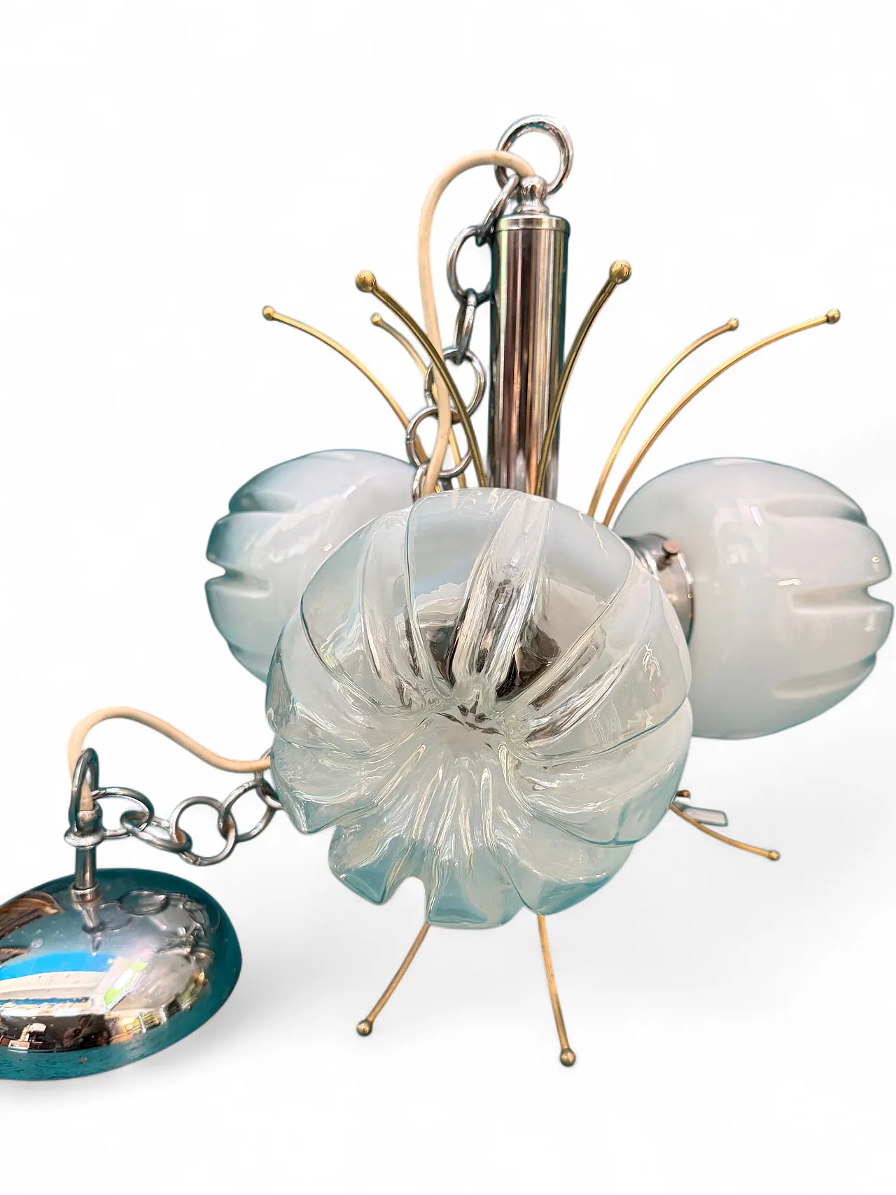 Lampadario Chandelier Mazzega Murano anni '70 14