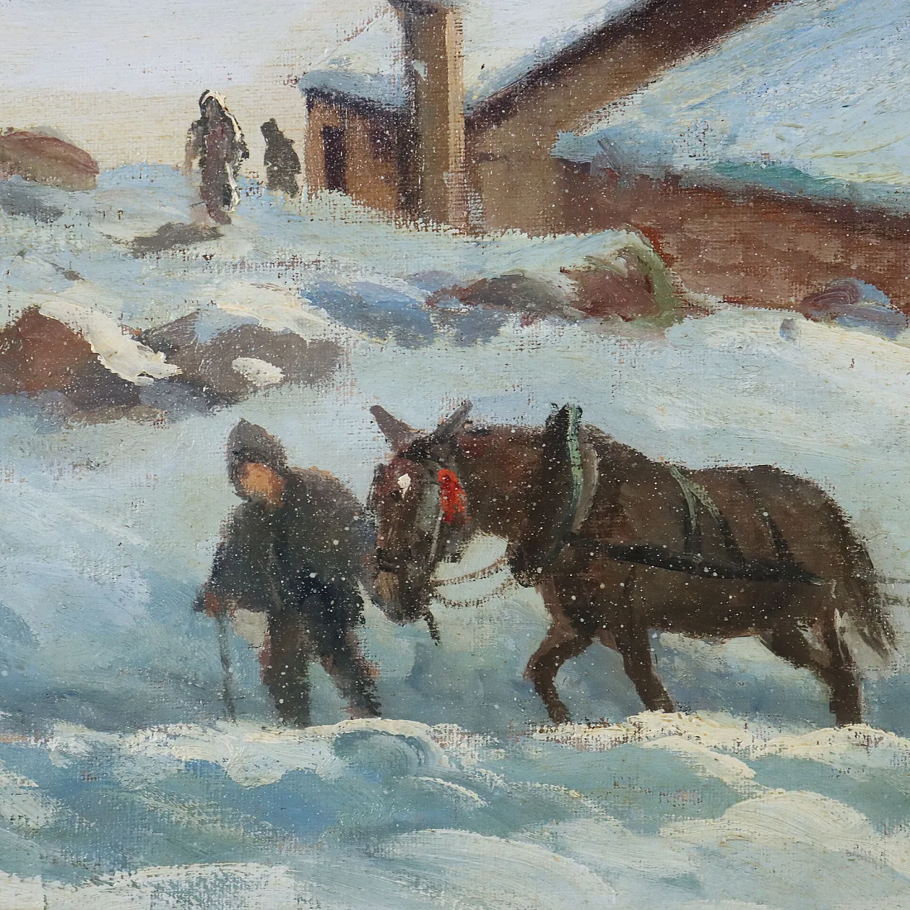 Painting by Leonardo Roda, oil on canvas, 20th century 4