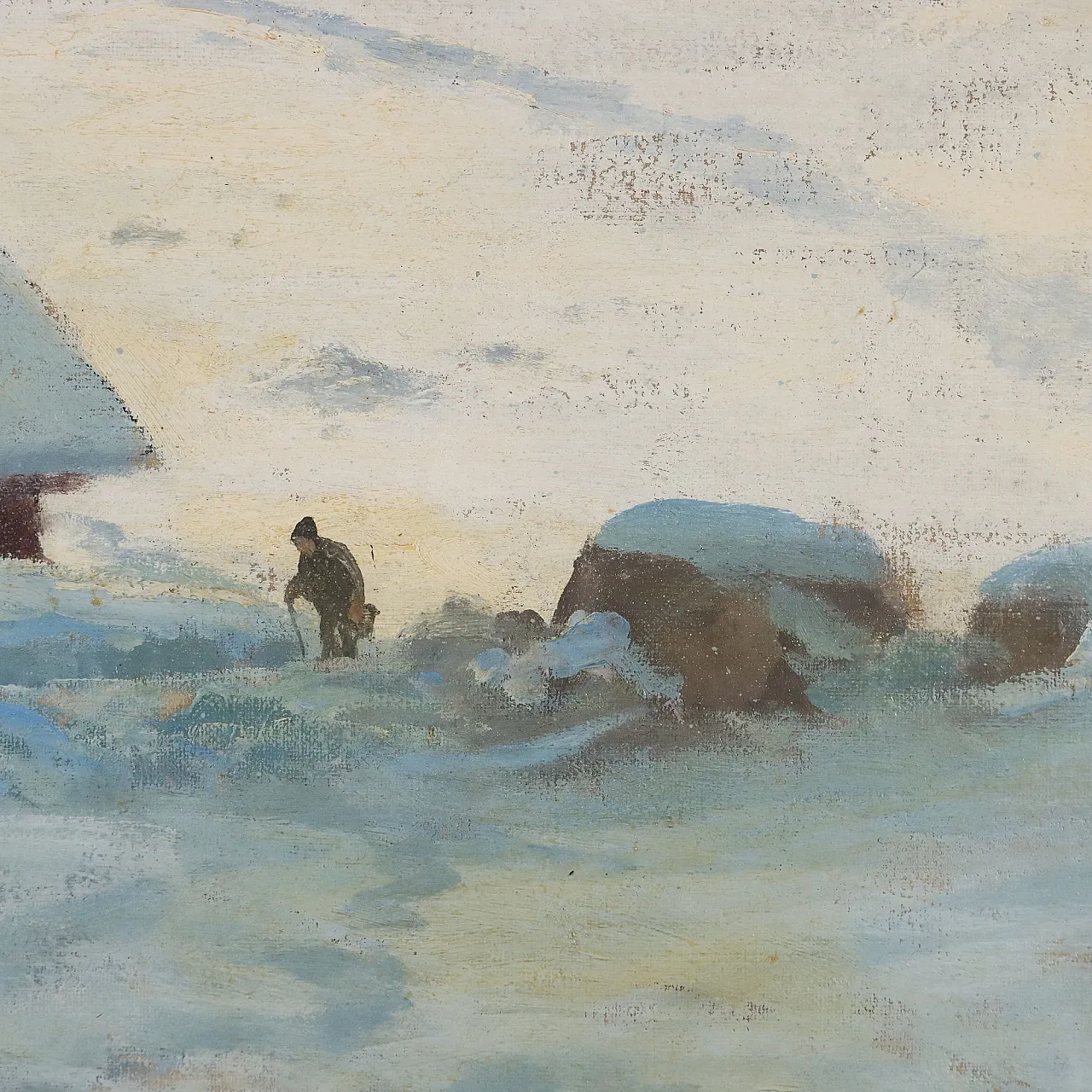 Painting by Leonardo Roda, oil on canvas, 20th century 7