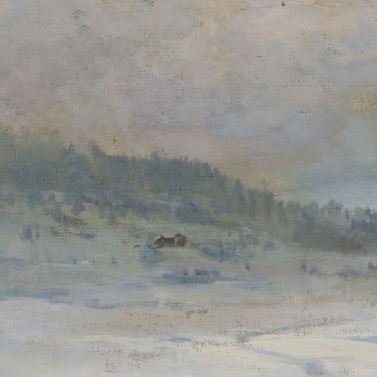 Painting by Leonardo Roda, oil on canvas, 20th century 8