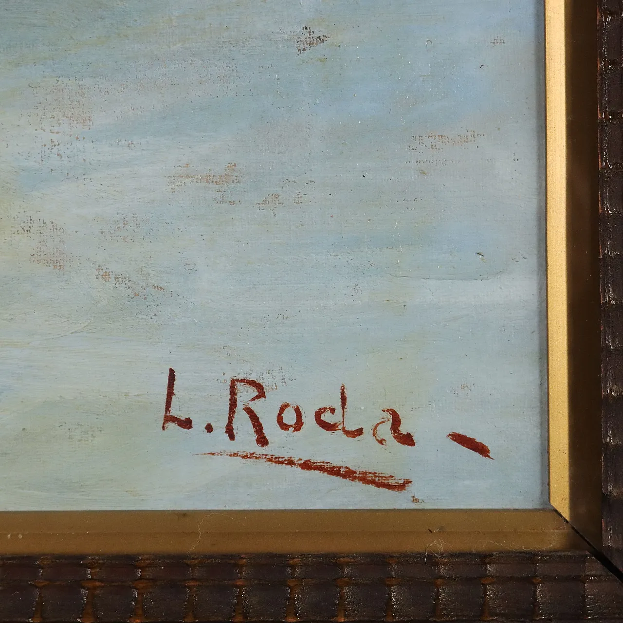 Painting by Leonardo Roda, oil on canvas, 20th century 9