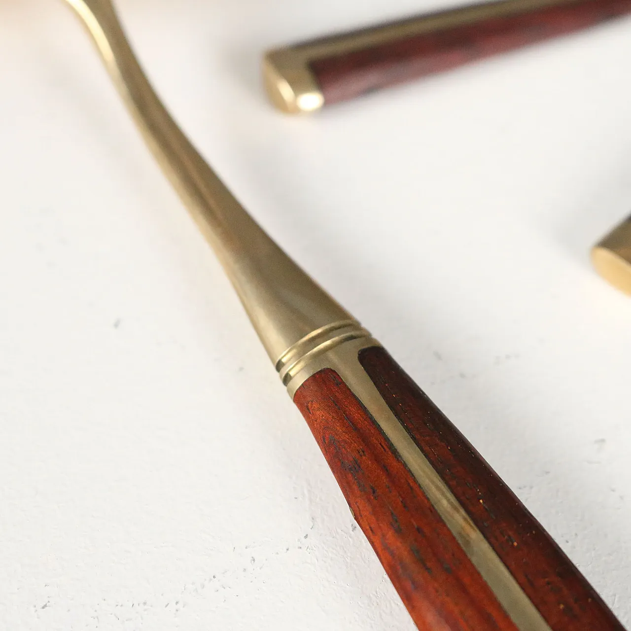 Bronze and rosewood cutlery set, 20th century 7