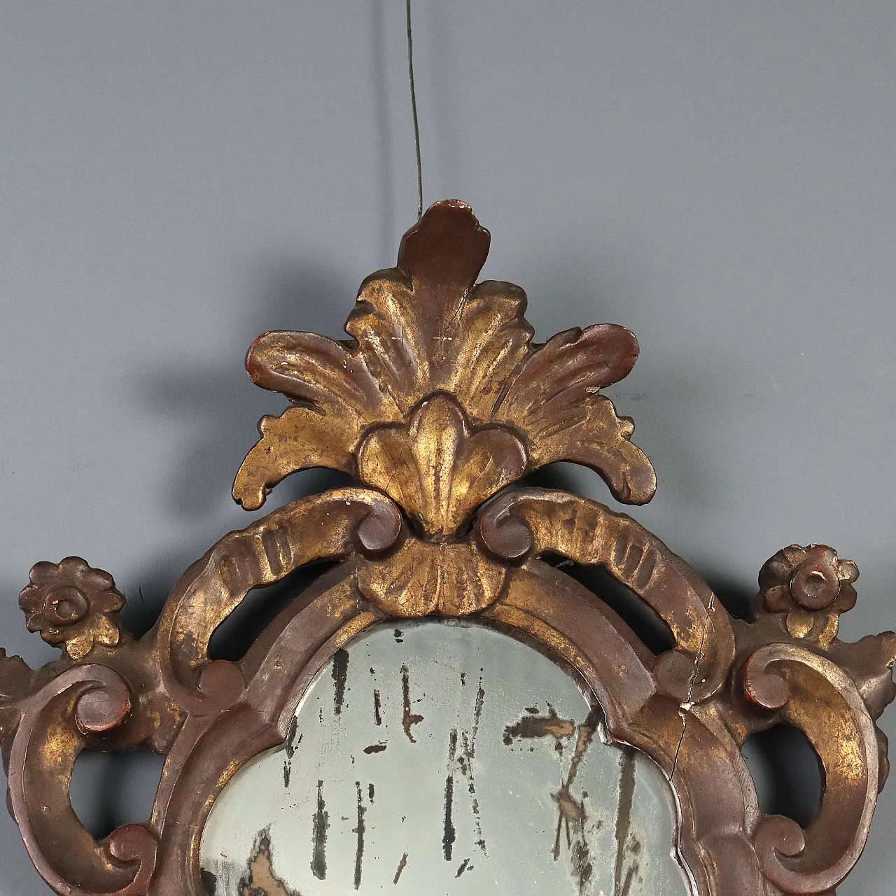 Coppia di ventoline in legno dorato, primo '900 4