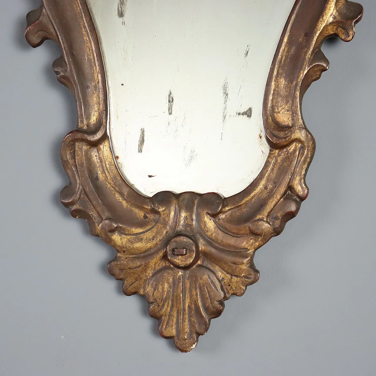 Coppia di ventoline in legno dorato, primo '900 9
