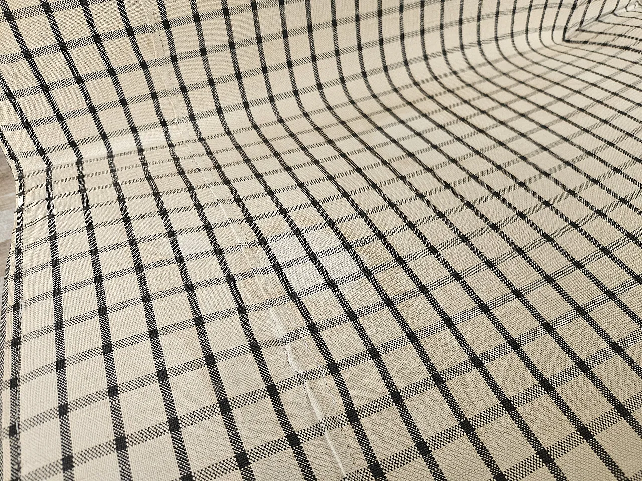 Set of 3 modular sofa in checked fabric, 1970s 9