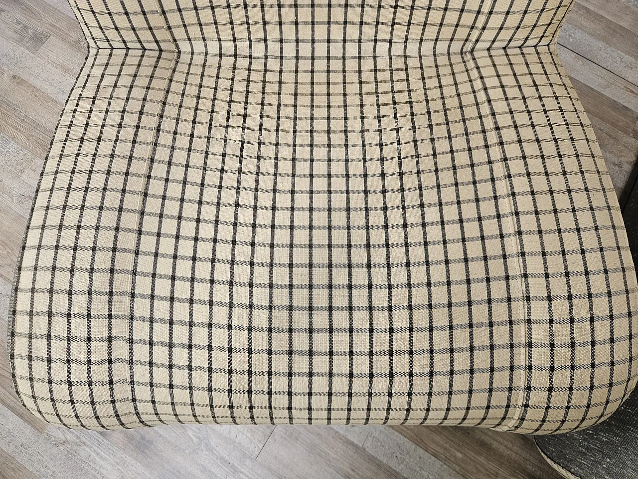 Set of 3 modular sofa in checked fabric, 1970s 10